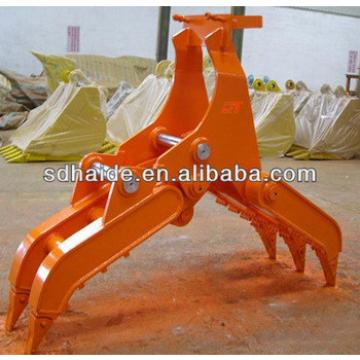 hydraulic excavator and loader log grapples bucket