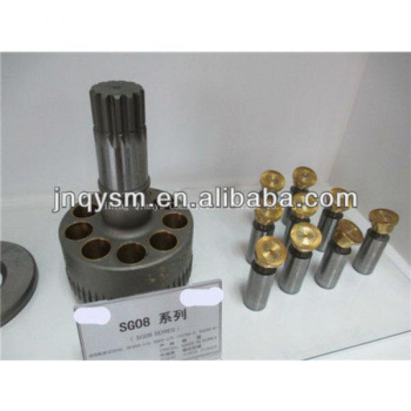 hydraulic pump swash plate piston shoe cylinder block spring valve plate driven shaft ball guide support barrel #1 image