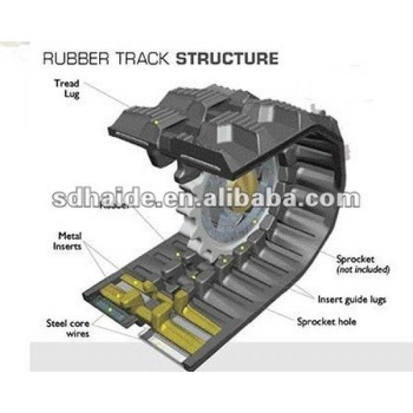 China rubber tracks and rubber pad for trucks, agricultural machinery/car/vehicle rubber track and track shoe block #1 image