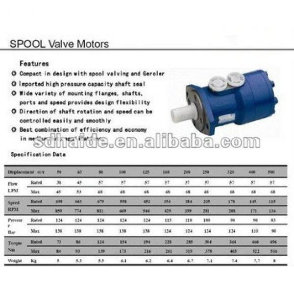 reliable quality SMP spool valve hydraulic motor #1 image